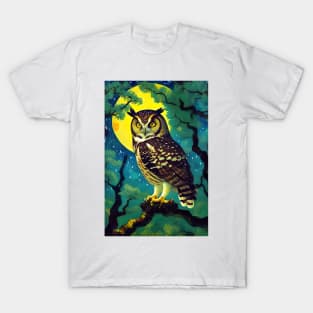 Owl Oil painting T-Shirt